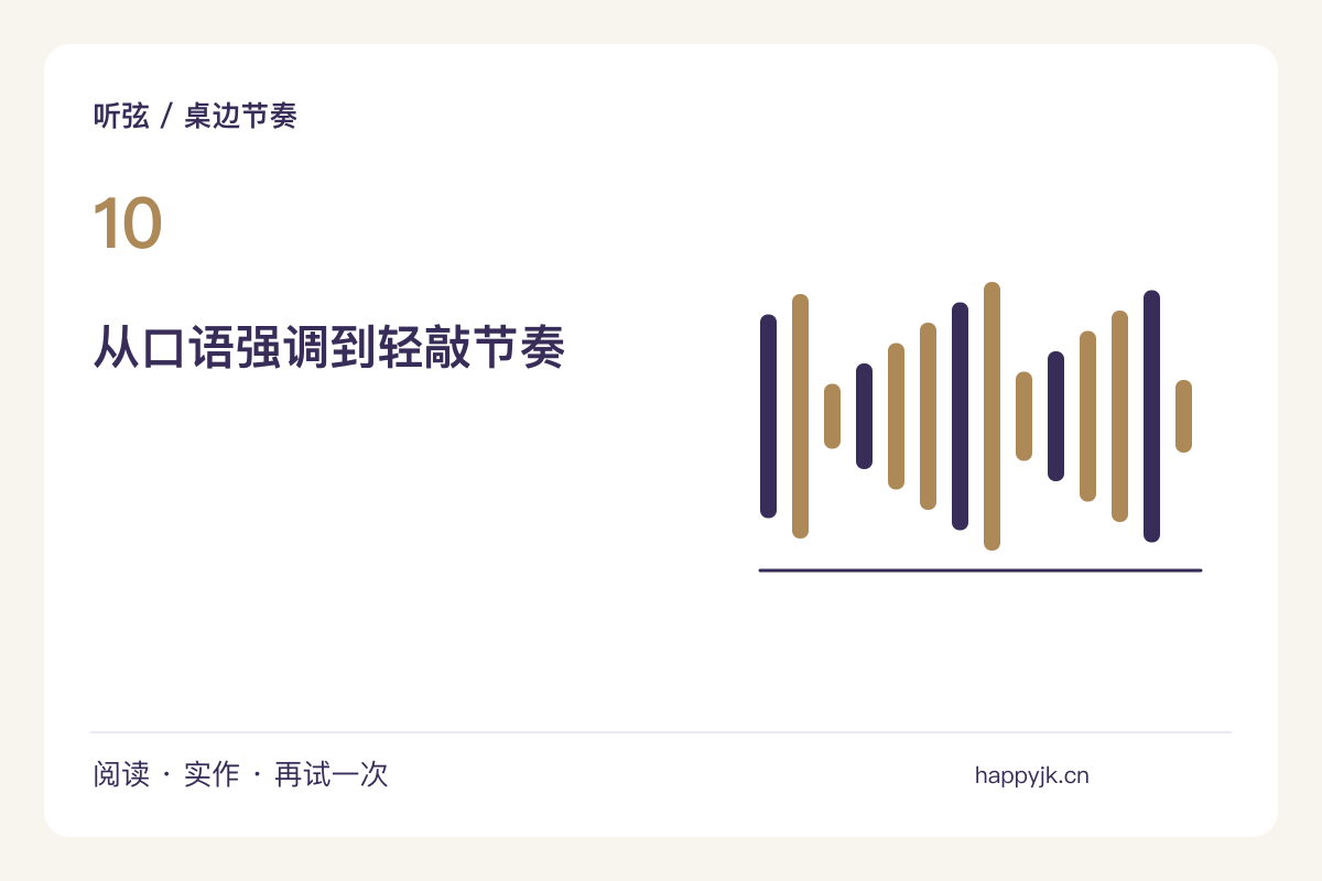 一句短句变成节奏,把说话重音敲出来主题图解